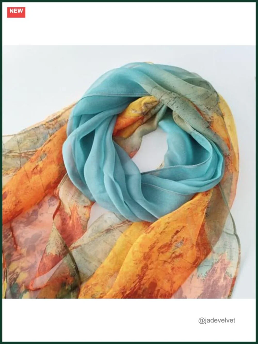 Elegant Floral Sheer Scarf for Women Lightweight Wrap Shawl